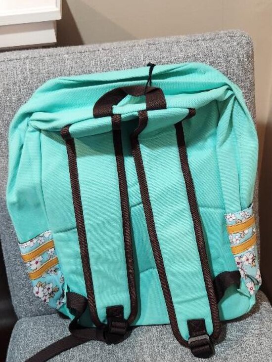 Mygreen Casual Style Canvas Backpack Water Green Mint NWT main image 9